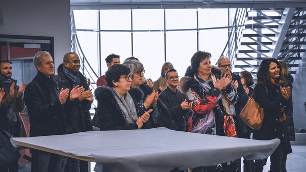 Public présent lors de l'inauguration